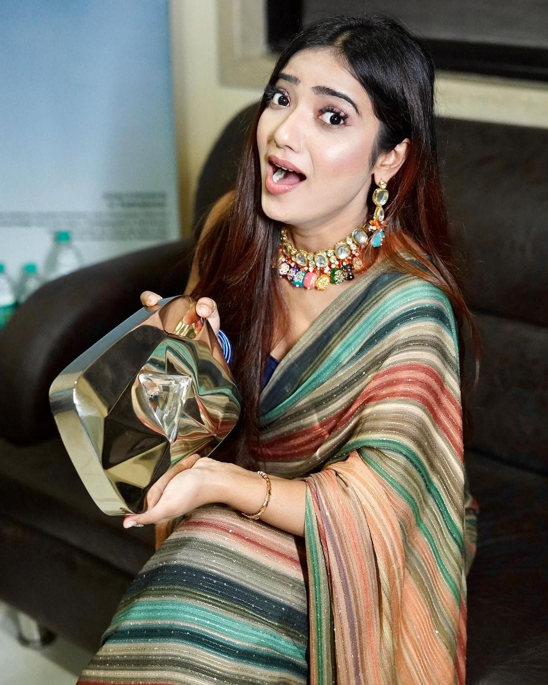 Mushkan Digital New Stylish Party Wear Sequence Georgette Saree Collection