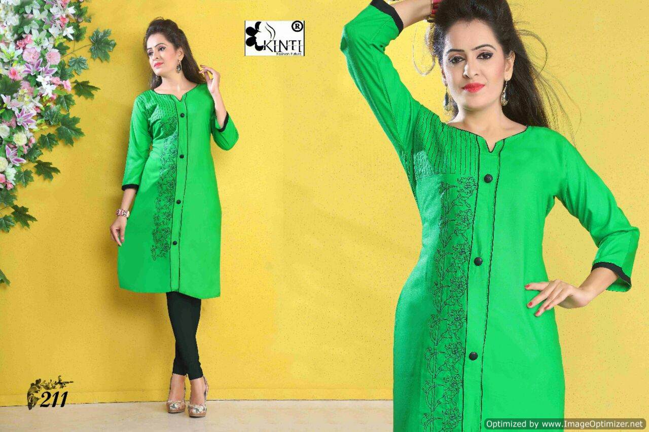 Kinti-Pratha Vol-2 Ltaets Designer Regular Wear Worked Heavy rayon Kurtis Collection
