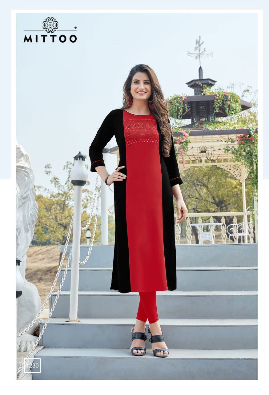 Mittoo Palak 26 Latest Fancy Designer Casual Wear Rayon Printed  Long Kurti Collection
