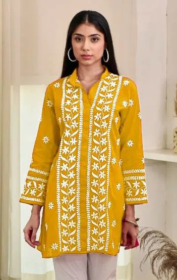 Taanvi 01 Rayon With Chikankari Embroidered Kurti Wholesale Online