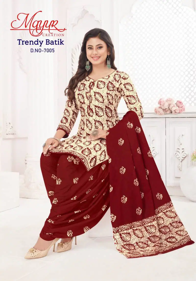Trendy Batik Vol 7 By Mayur Cotton Dress Material Surat Wholesale Market