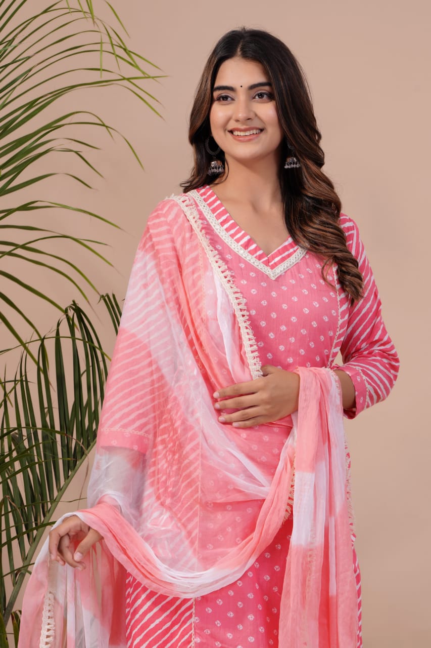 Virat Cotton Printed Kurti With Bottom Dupatta Catalog