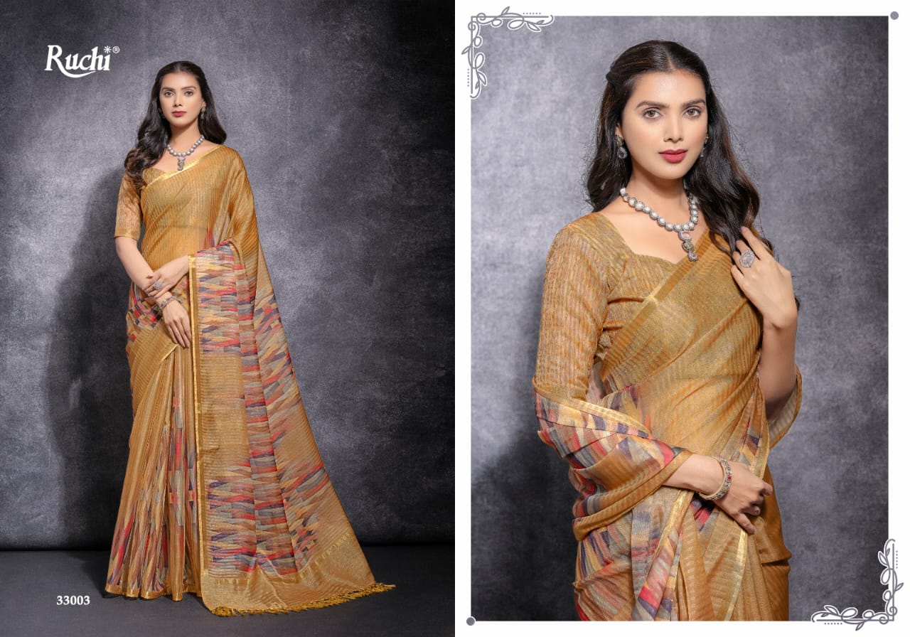 Kamyaa By Ruchi Linen Silk Printed Wholesale Saree Suppliers In Mumbai