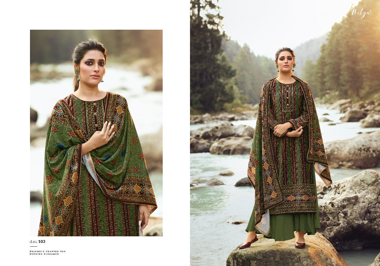 Lt Nitya Velvet 1 Latest Fancy Designer Regular casual Wear Heavy Velvet Digital Printed Dress Material Collection
