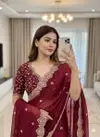 Aab Star Georgette Stylish Embroidered Georgette Saree Online Wholesale