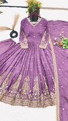 Sr 1632 Heavy Chinnon Silk Anarkali Wholesale Readymade Suits Manufacturers
