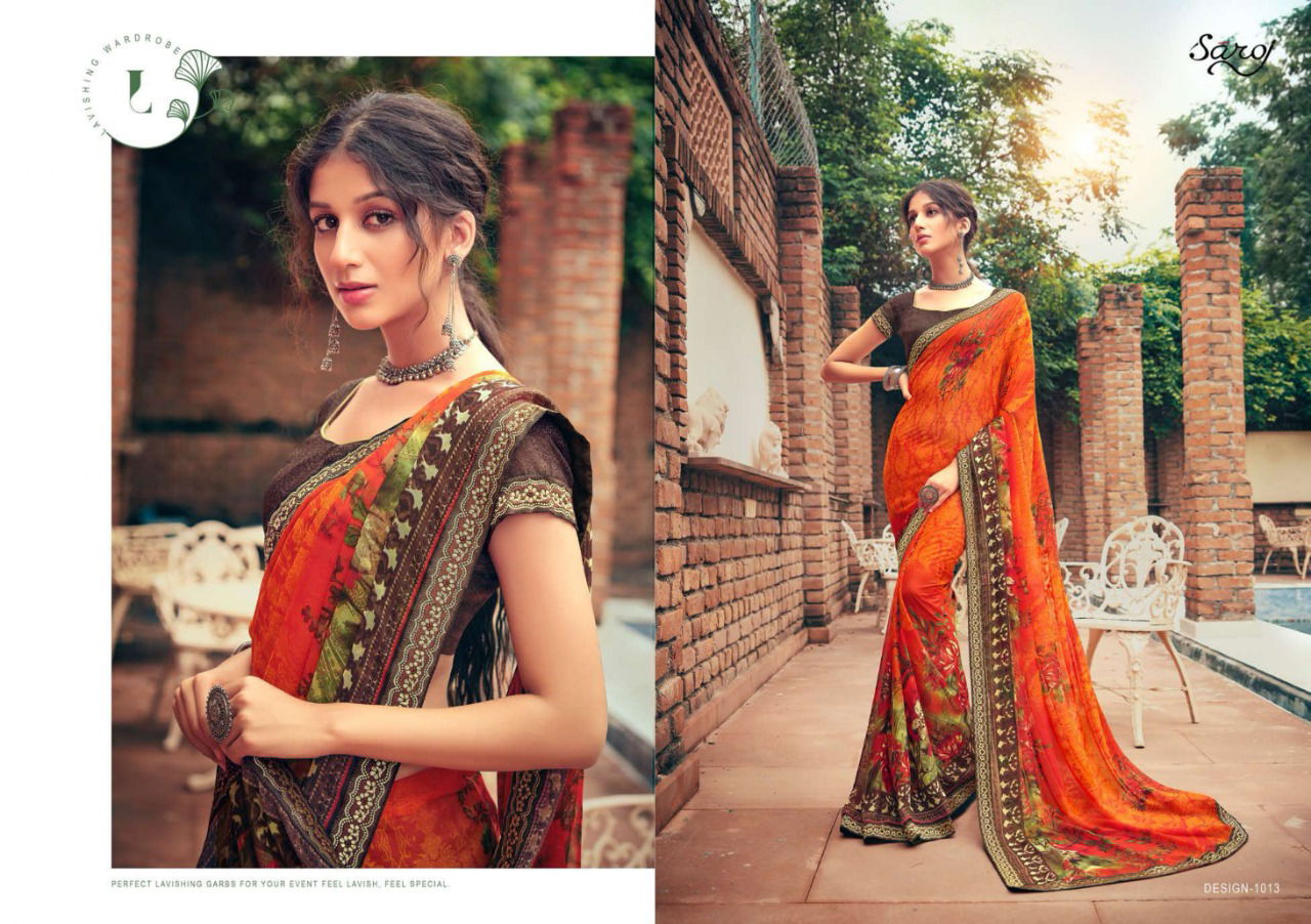 Saroj Victoria 2 Georgette Casual Wear Printed Designer Saree Collection
