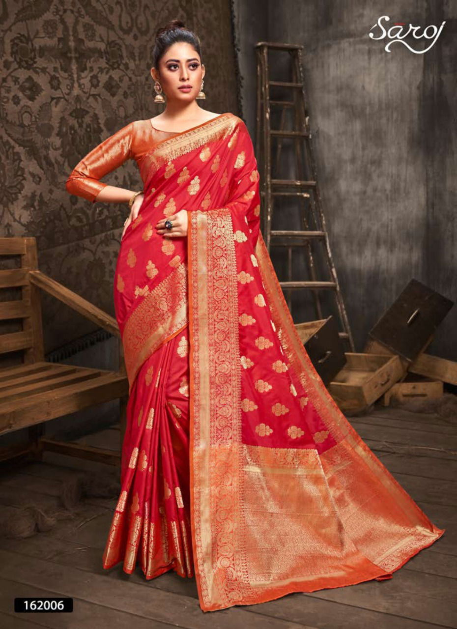 Saroj Tannu Latest Fancy designer Wedding Wear Printed Silk Saree Collection