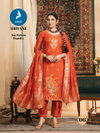 Dhyani By Kaya Chanderi Jacquard Kurti With Bottom Dupatta Wholesalers In Surat