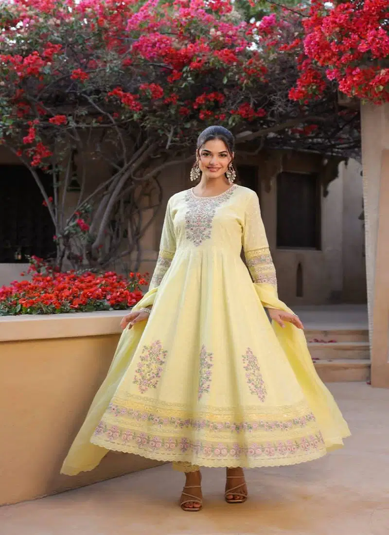 Tanyaa P 115 Cotton Anarkali Styled Kurta Sets Suppliers In India