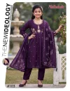 Madhubala Kids Roman Silk Embroidered Kurti Set