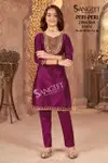 Peri Peri By Sangeet Zoba Silk Wholesale Kids Girls Wear Kurti With Bottom In India