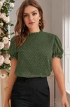 Emily 9401 Georgette Dot Pattern Western Ladies Tops