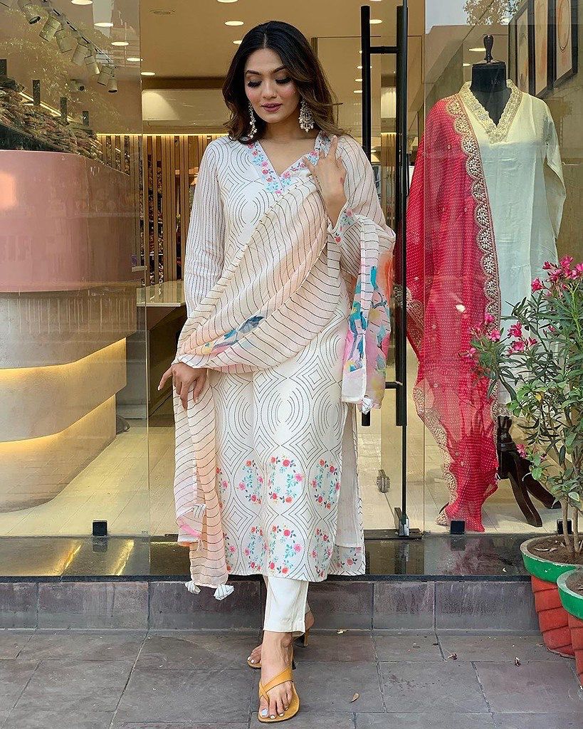 G 21 Digital Print Masleen Kurti With Bottom Dupatta Catalog