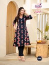 Zalak Vol 3 By Radhika Rayon Discharge Foil Printed Kurti With Bottom Exporters In India