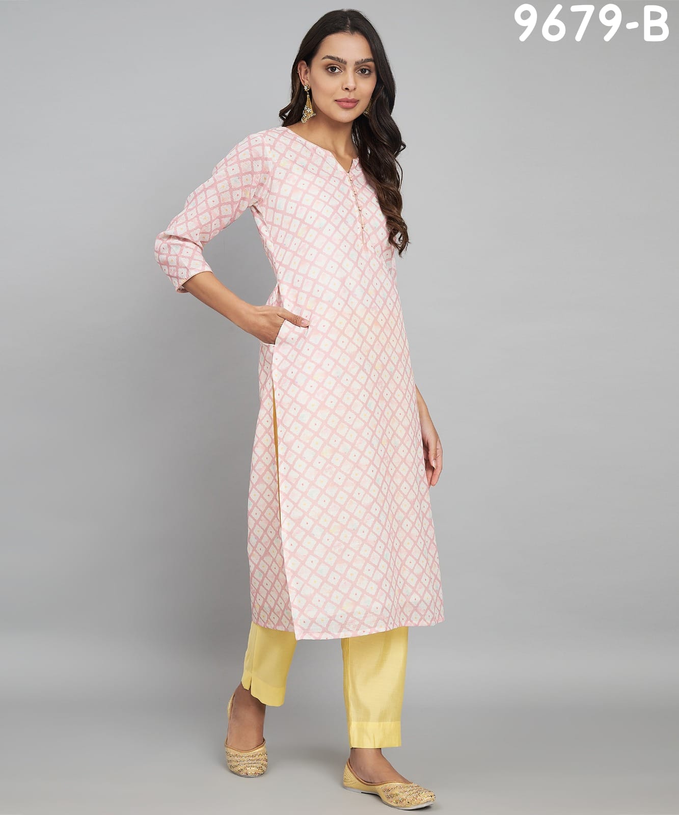 Label Khoj 9678 And 9679 Linen Printed kurti Wholesale Clothing Suppliers In india