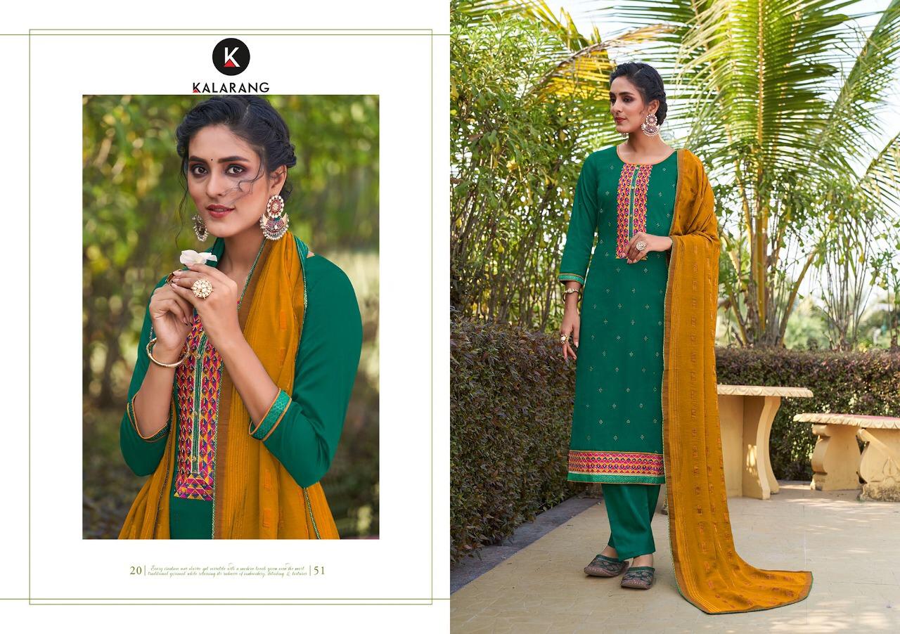 Kalarang Samaira Designer Casual Wear Jam Silk Dress Material Collection
