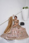 Mehendi Colour Organza Tissue Designer Bridal Lehenga With Blouse And Dupatta Wholesalers In Delhi Kf 2156