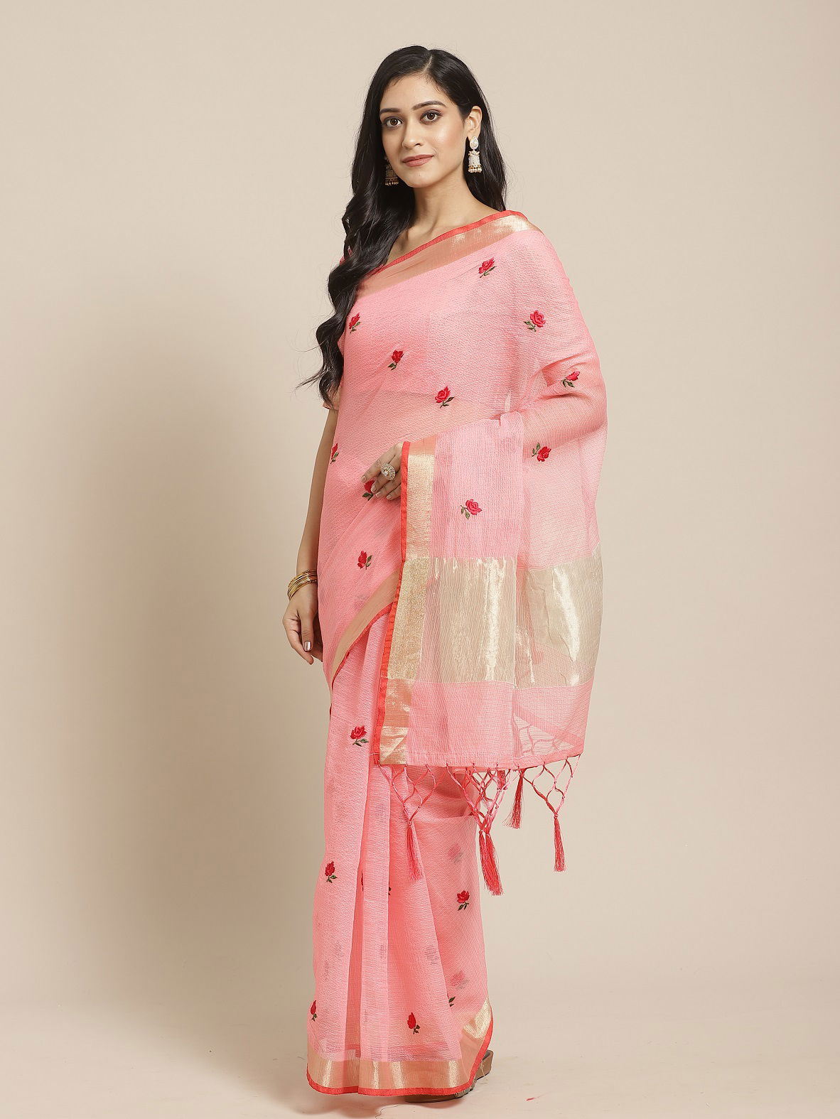 Rozi Casual Art Silk Solid Designer Party Wear Saree Collection Collection at Wholesale Price