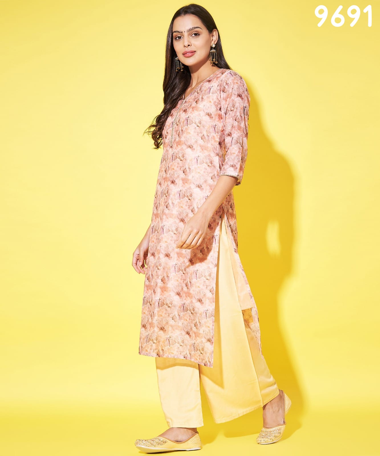 Label Khoj 9687 To 9691 Chanderi Printed kurti Wholesalers In Delhi