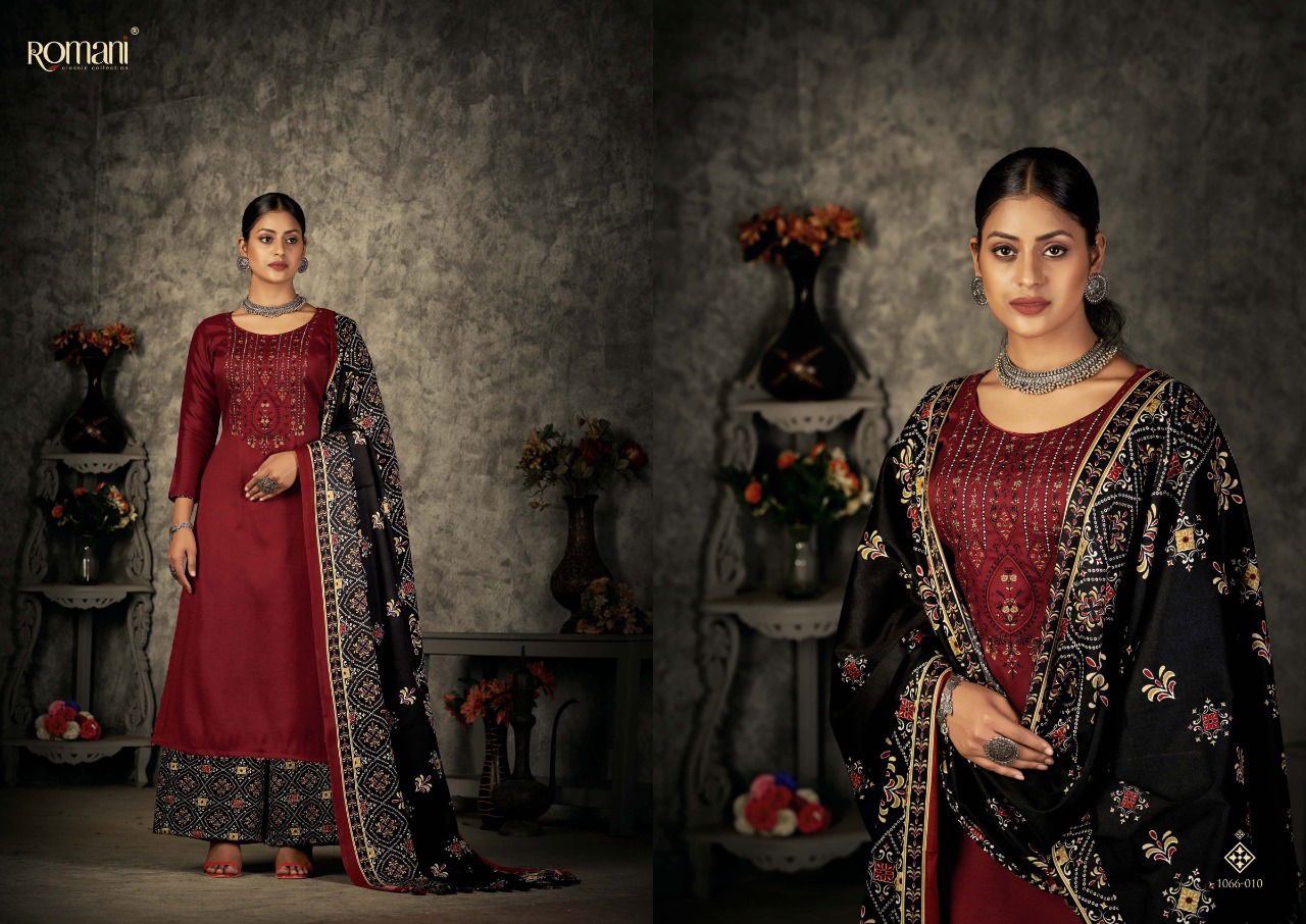Patiala Dreams By Romani Pashmina Dress Material Catalog
