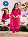 Pranisha By Kaya Vertican Kurti With Bottom Dupatta Wholesale Price In Surat