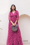Lucaya Vol 26 By Lucaya Fuax Georgette Printed Flair Ethnic Wholesale Gown In India