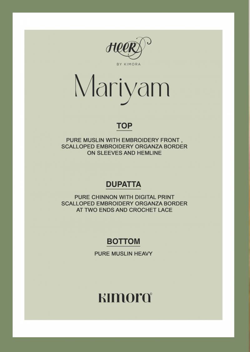 Mariyam By Kimora Heer Muslin Embroidery Salwar Suits Suppliers In India