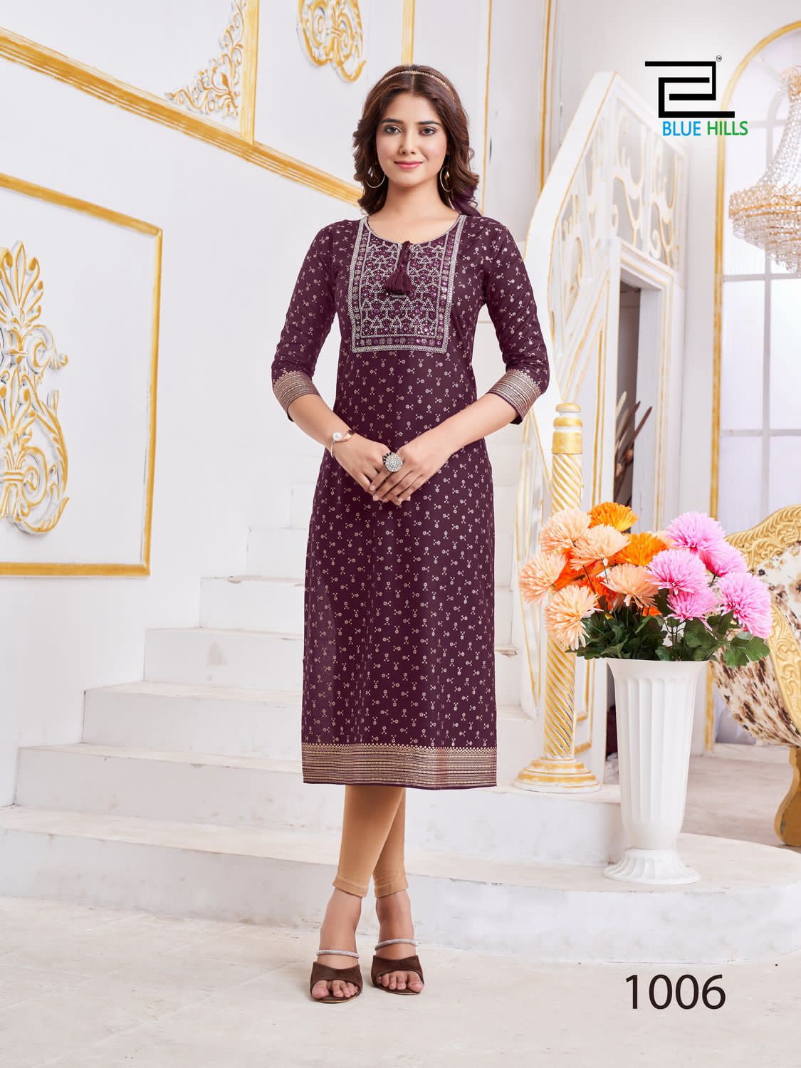 Big Boss By Blue Hills Rayon Foil Printed Kurtis Catalog