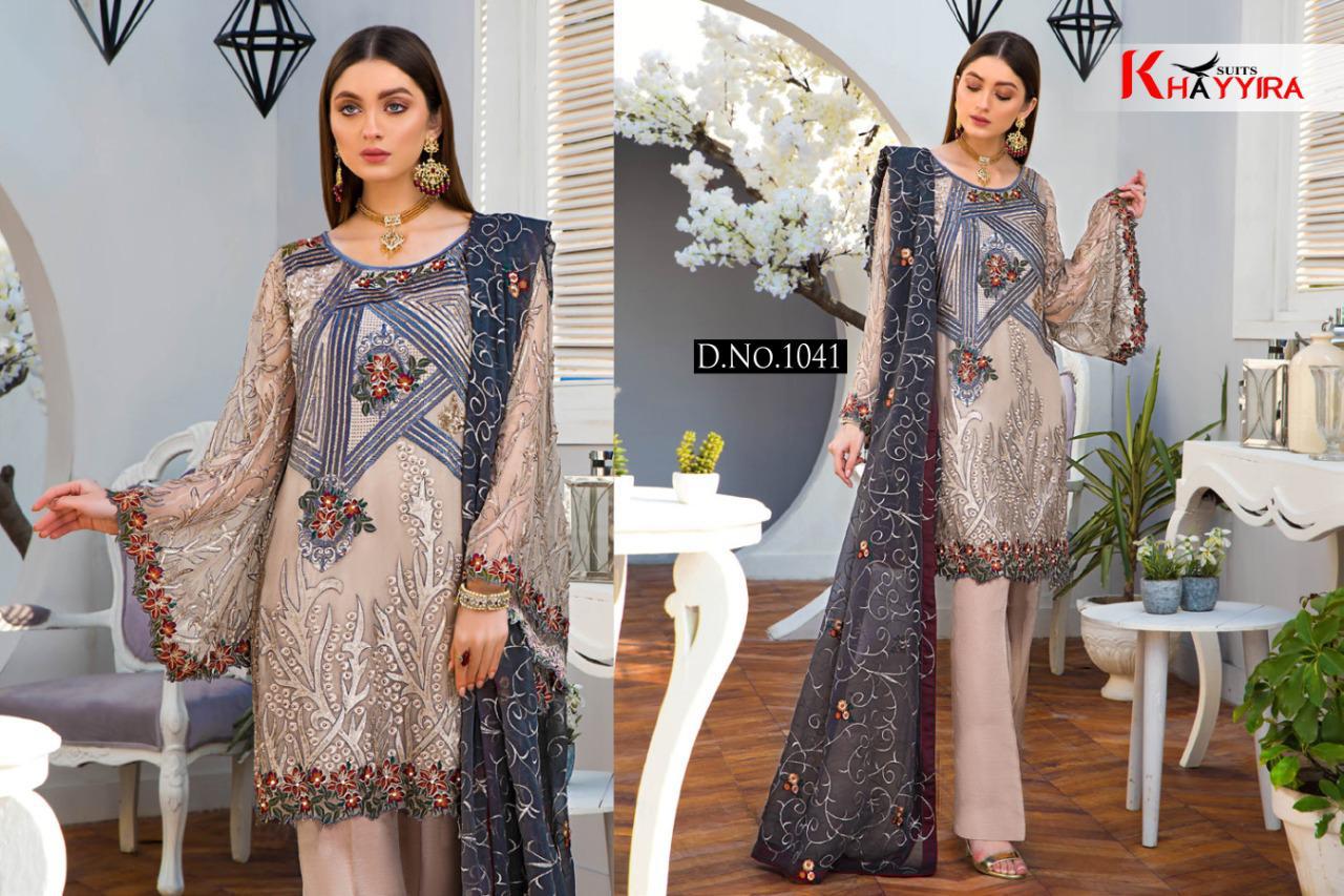 Khaariya Maryams Gold Vol -06 Heavy Embroidered Georgette Pakistani Dress Collection
