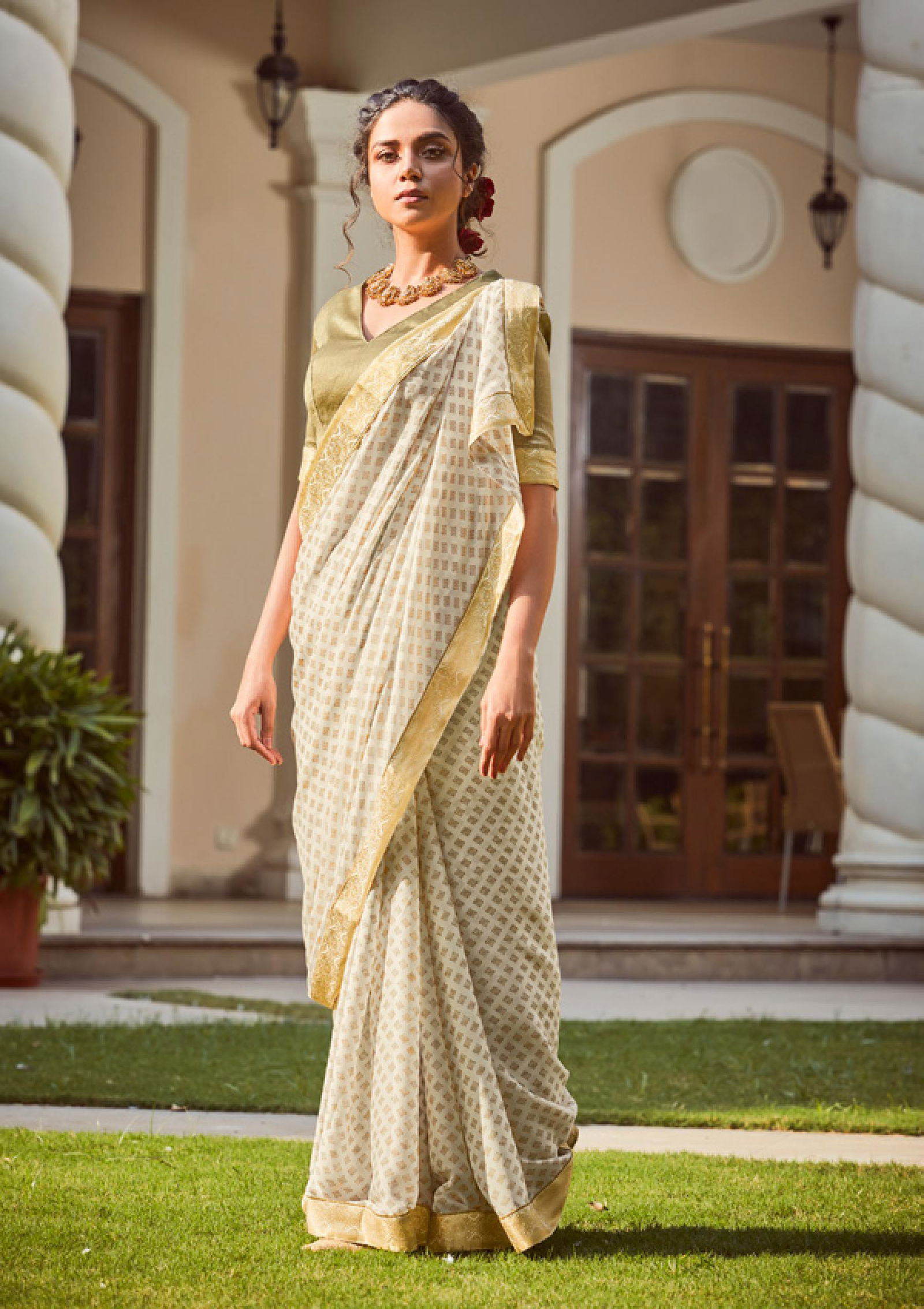 Shangrila Veronica Georgette Fancy Ethnic Wear Designer Printed  Saree Collection
