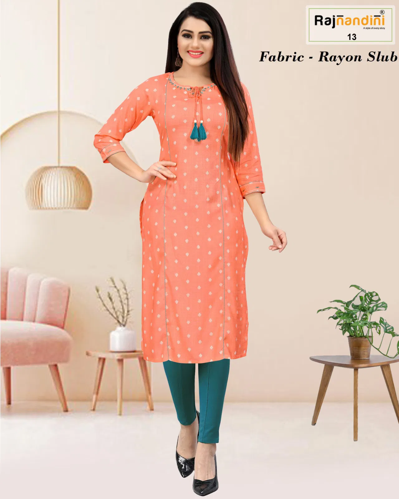Aadhya By Rajnandini Printed Cotton Kurti Wholesale Online