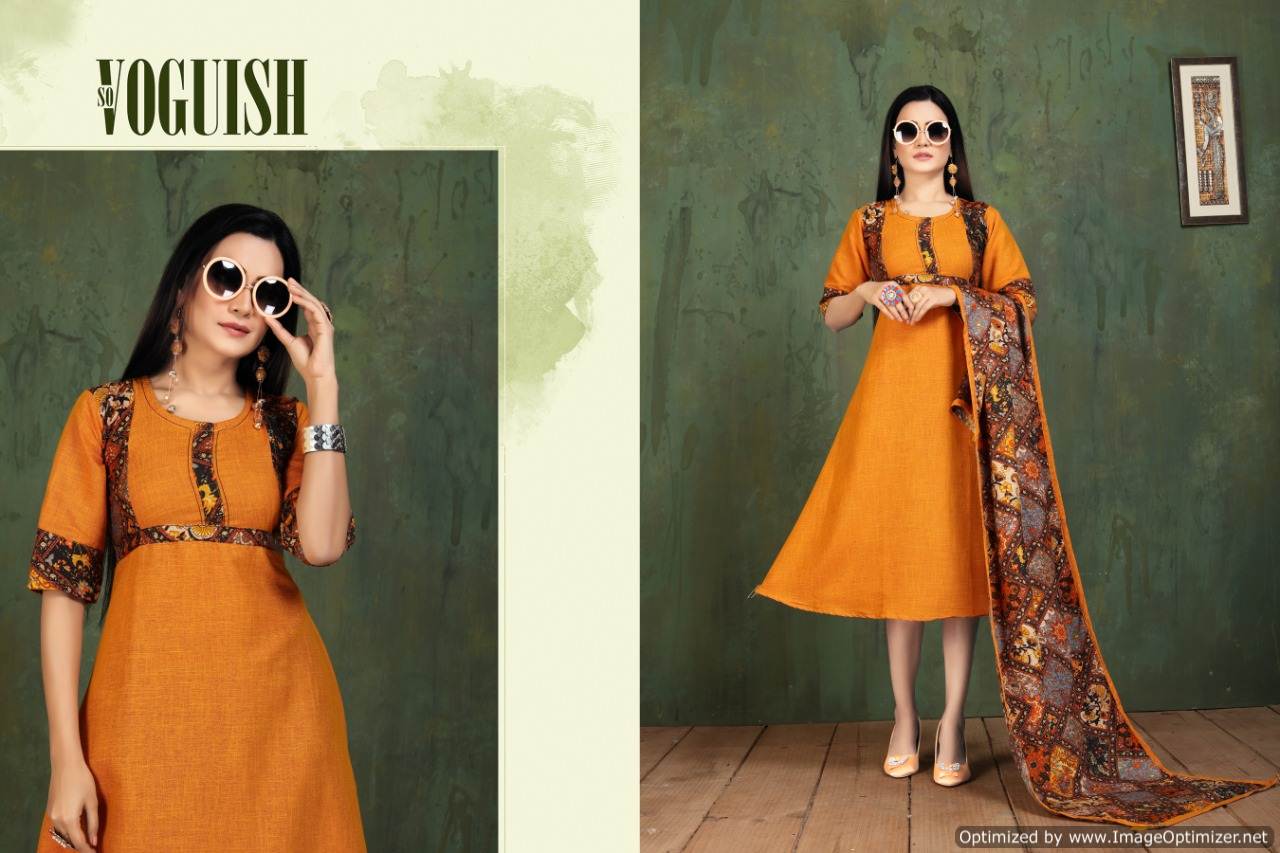 Kinti Patang Vol 13 New Fancy Collection Of Printed Designer Anarkali Cut Heavy Rayon Kurtis 