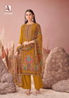 Crystal By Alok Viscose Printed Embroidery Dress Material Wholesale Market In Surat