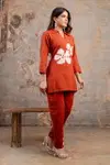 Naisha K 356 Cotton Silli Embroidered Hand Work Co Ord Set Wholesalers In Delhi