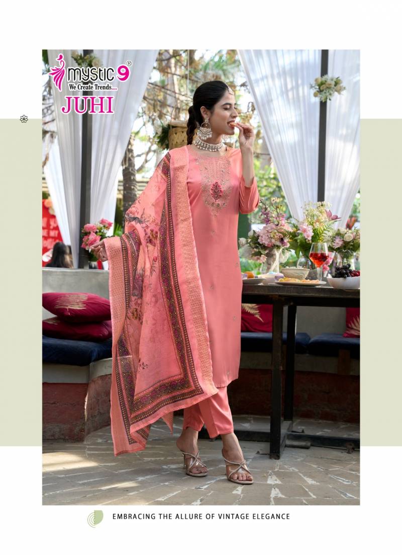 Juhi Vol 1 By Mystic 9 Gajji Silk Kurti With Bottom Dupatta Suppliers In India