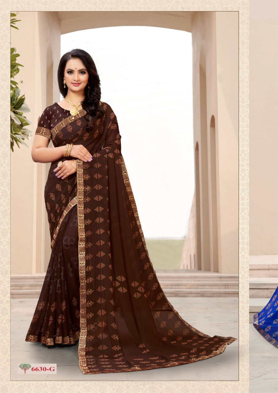 Simpola 5 Latest fancy Designer Casual Wear Weightless Printed With Diamond Saree Collection
