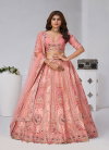Pink Colour Banarsi Silk Lahenga With Blouse And Dupatta Wholesale In Delhi Kf 2151