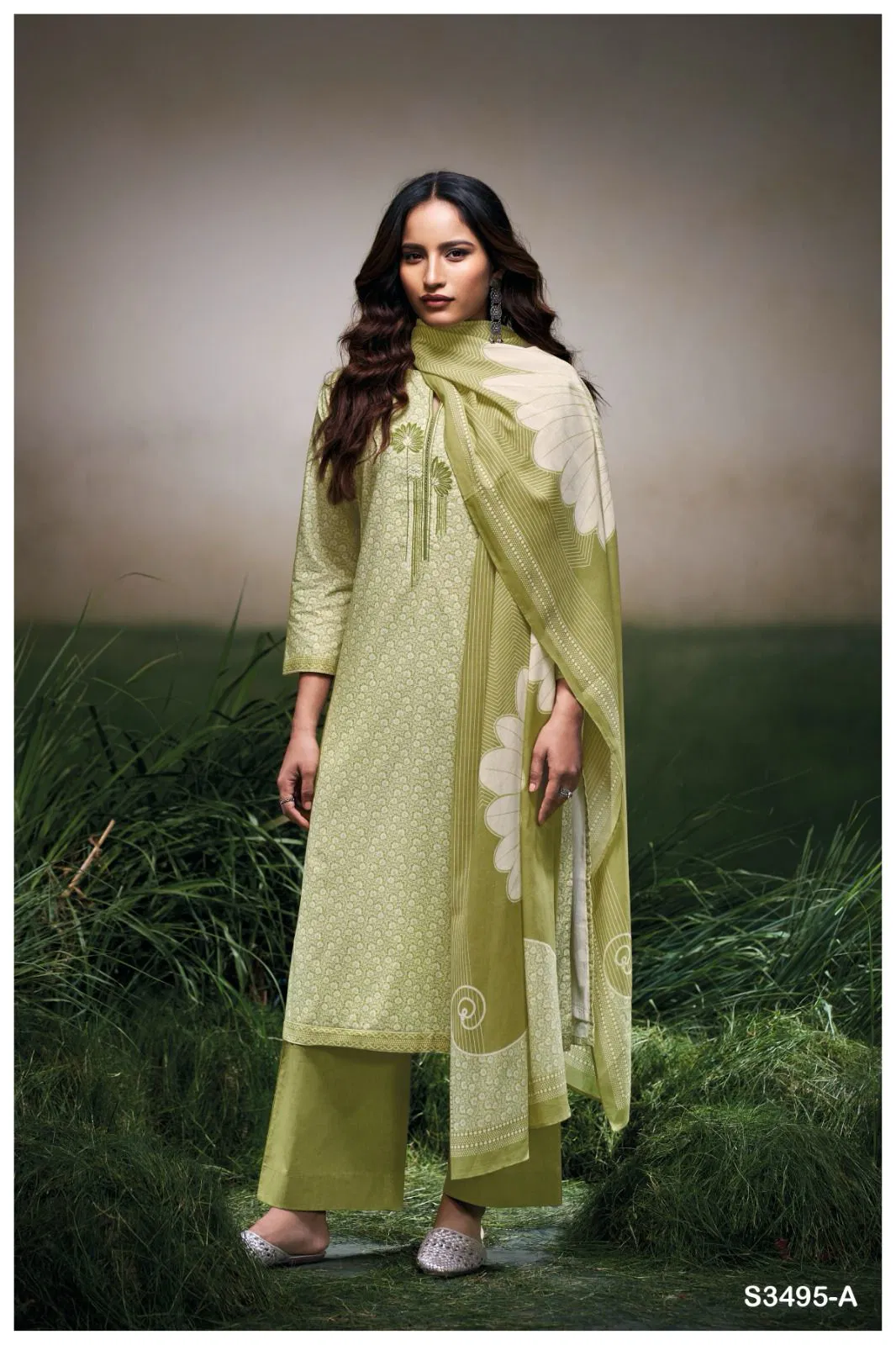Carissa 3495 By Ganga Cotton Printed Dress Material Wholesale Online