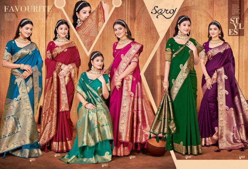 Indian Tadka Silk Vol 2 By Saroj Wedding Wear Silk Saree Wholesale In India