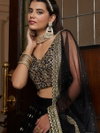 DZ 2237 Black Sequins Embroidery Work Georgette Designer Lehenga Choli Wholesale Price In Surat