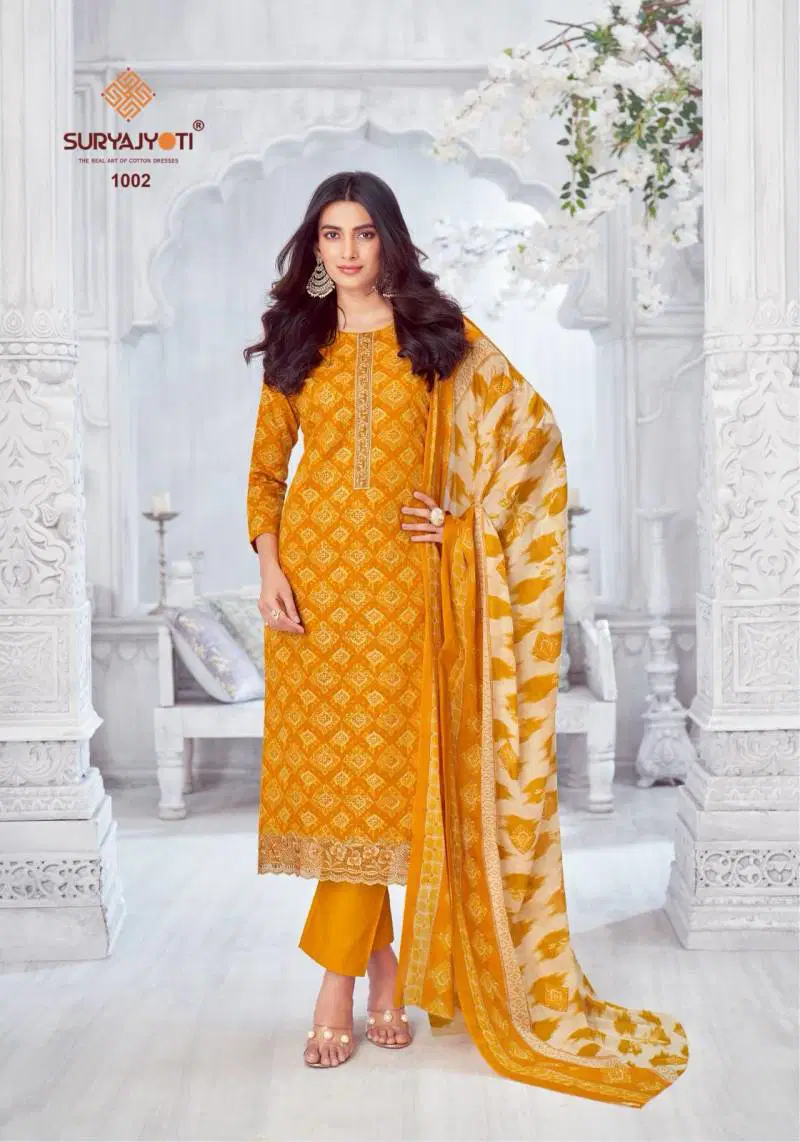 Kiran Vol 1 By Suryajyoti Lawn Foil Printed Dress Material Wholesale Online