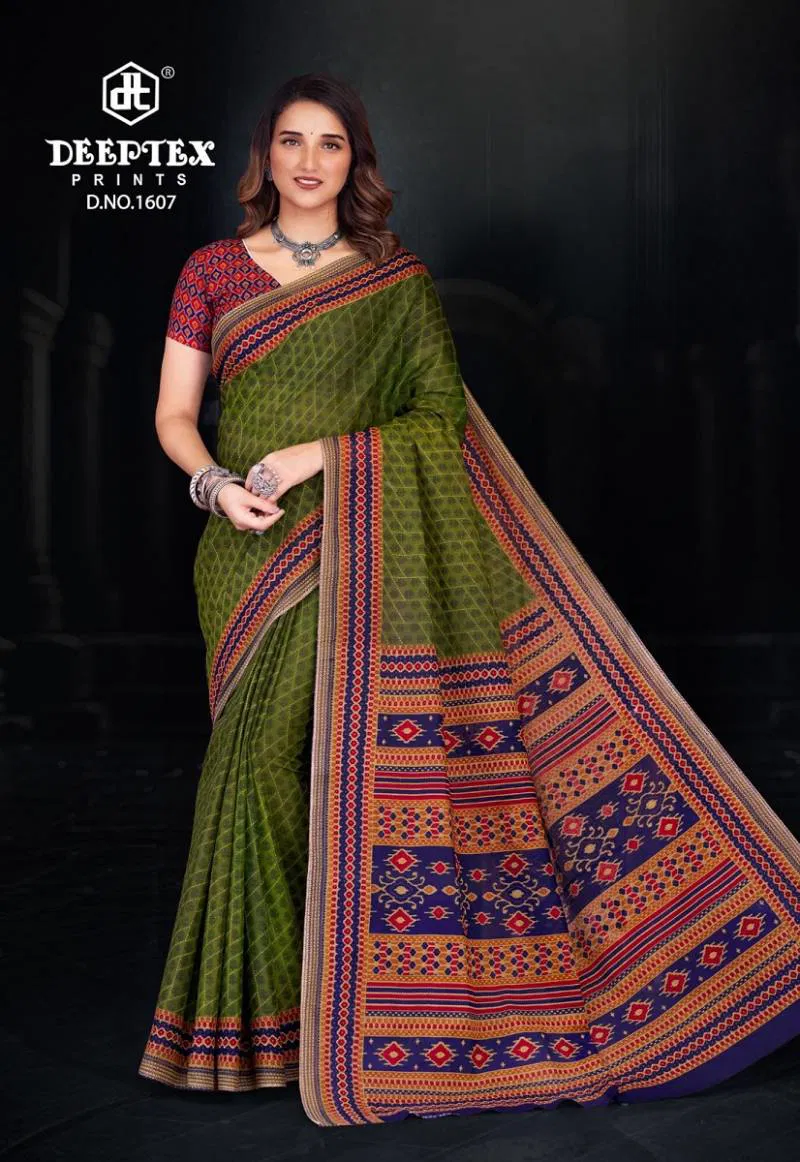 Prime Time Vol 16 By Deeptex Cotton Printed Saree Wholesale Clothing Distributors In India