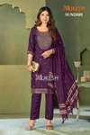 Sundari By Mukesh Malai Crepe Kurti With Bottom Dupatta Exporters In India
