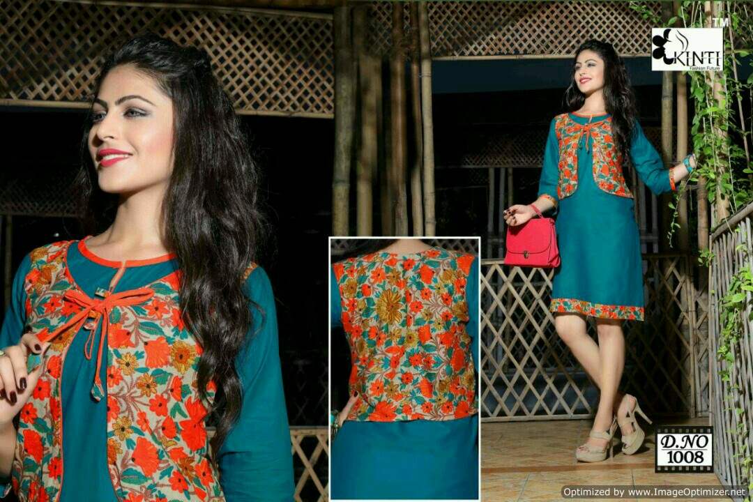 Kinti Kasturi-10 Latest Designer fancy Daily Wear Cotton Jacket Attached Kurtis Collection