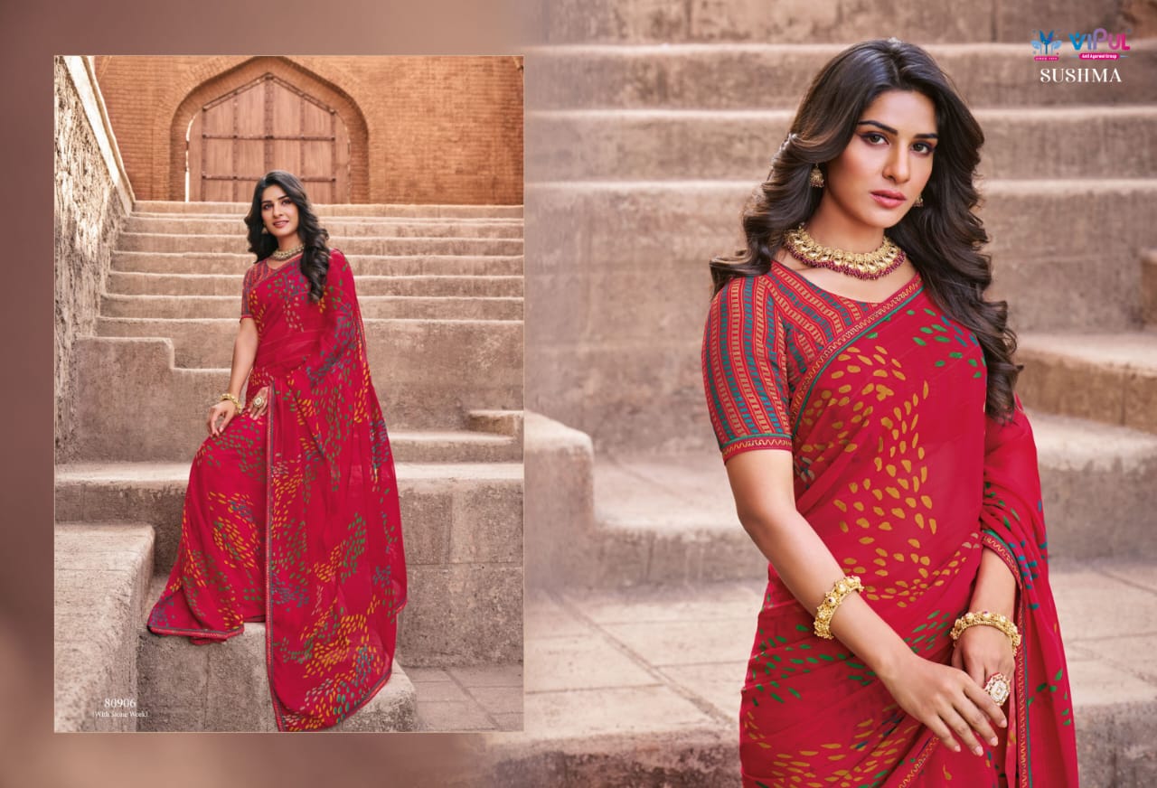 Sushma By Vipul Georgette Daily Wear Sarees Orders In India