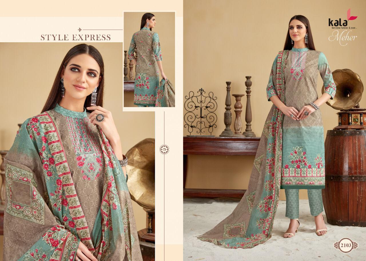 Kala Meher Vol 3 Daily Wear Casual Wear Latest Printed Cotton Dress Material 
