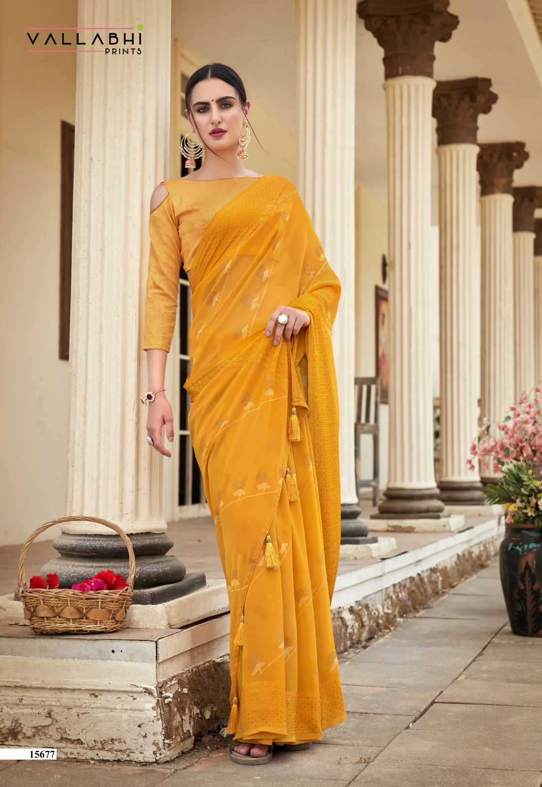 Sweksha By Vallabhi Printed Floral Georgette Wholesale Sarees Suppliers In Mumbai