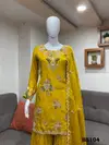 Yellow Colour Luxuria Vol 1 By Beriston Natural Crepe Sharara Suit BS104