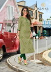 Kanika Adda Latest Designer Office Wear Straight Cut Kurtis Collection With Embroidery Work